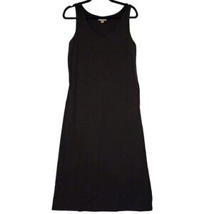 J. Jill Perfect Pima Cotton V-neck‎ Sleeveless Maxi Dress Stretch Comfort sz Sm